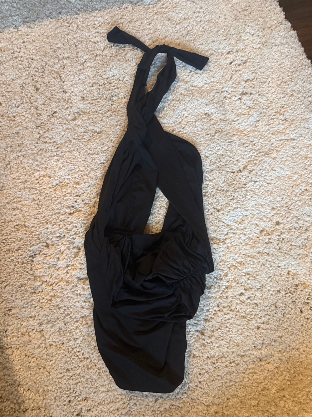 Banana Republic Black One-Piece Halter Swimsuit